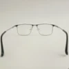 Men Women Rectangle Metal Blacksilver Large Eyeglasses Efsmul3 05 by Eye9 Optics