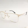 Men Women Rectangle Metal Gold Large Eyeglasses Efsmul3 02 by Eye9 Optics