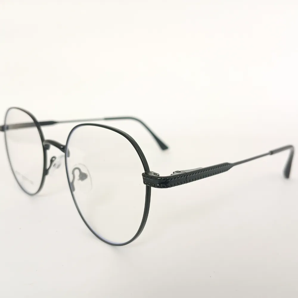 Men Women Round Metal Black Medium Eyeglasses Efomum7 002 by Eye9 Optics