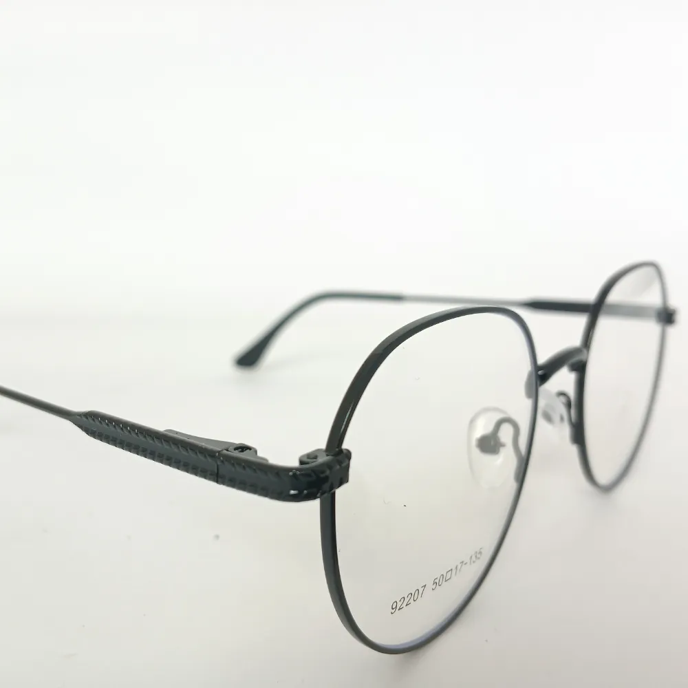 Men Women Round Metal Black Medium Eyeglasses Efomum7 003 by Eye9 Optics
