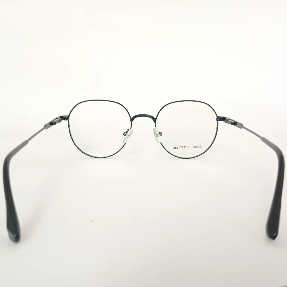Men Women Round Metal Black Medium Eyeglasses Efomum7 005 by Eye9 Optics