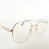 Men Women Round Metal Gold Medium Eyeglasses Efomum7 003 by Eye9 Optics