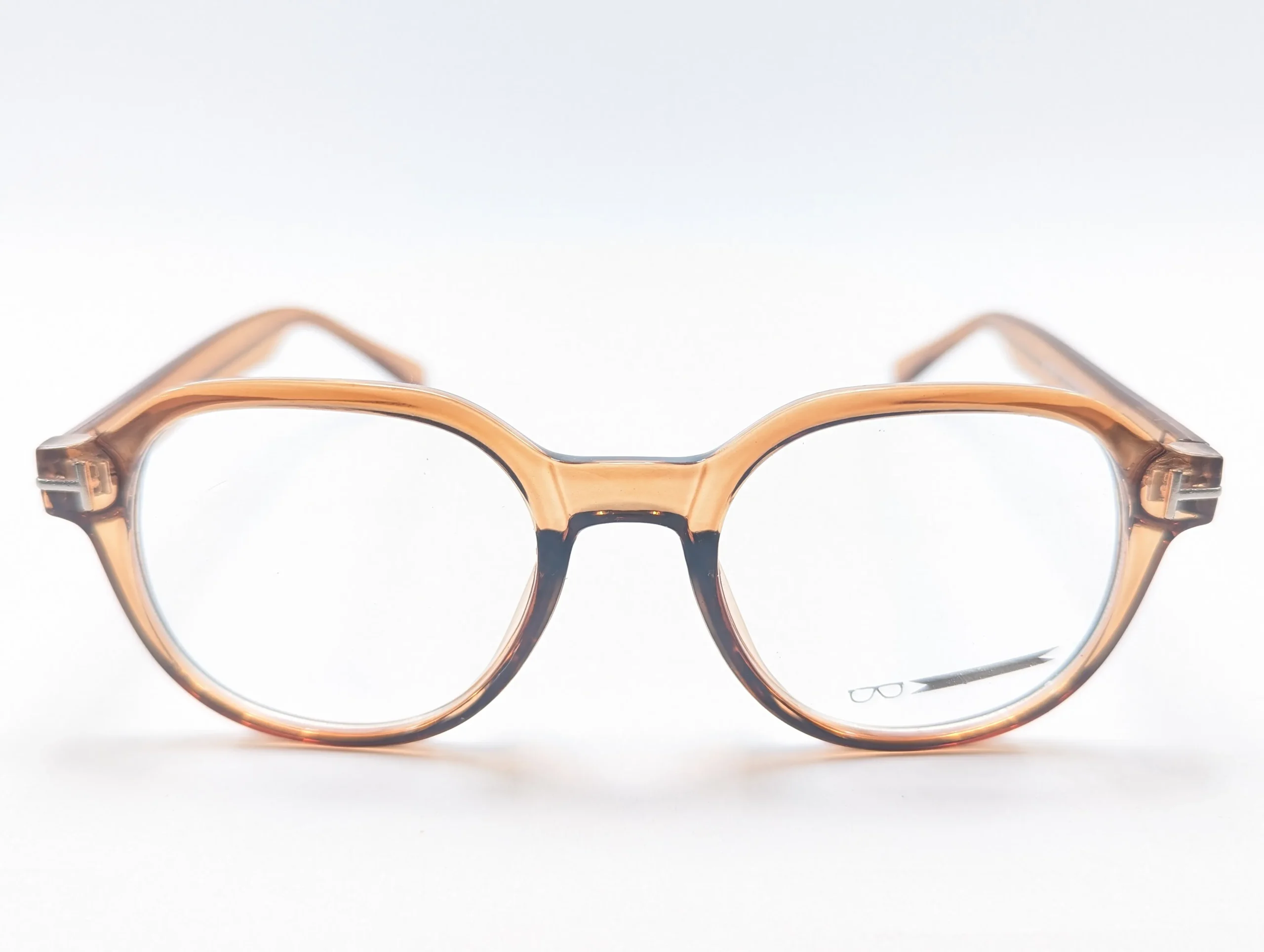 Geometric-Acetate-Transparent-Brown-Eyeglasses-G5000-00